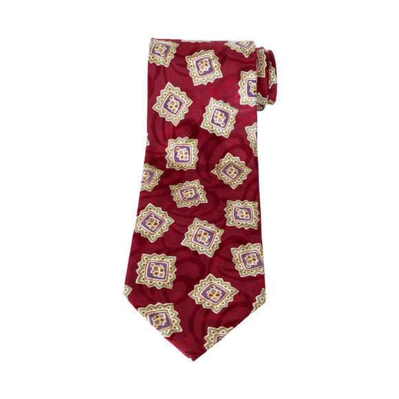 VTG 80s Valentino Italy Floral Mandilion Silk Tie 57" Retro Wedding Luxury Boho - Picture 2 of 16